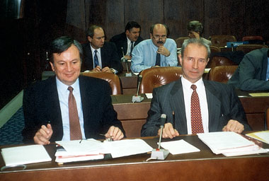 Представители ВОИС
Е.Бобровский и В.Е.Трусов
г.Женева, октябрь 1995г.