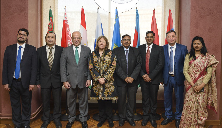Visit by the delegations of India and Brazil, April 16, 2018, EAPO headquarters