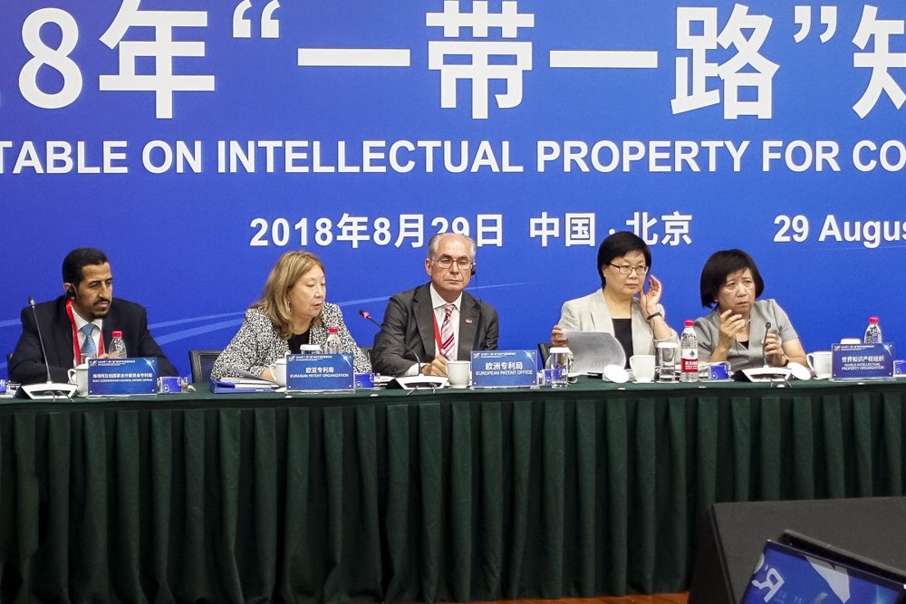 S. Tlevlessova speaks at the round table, August 29, 2018, Beijing