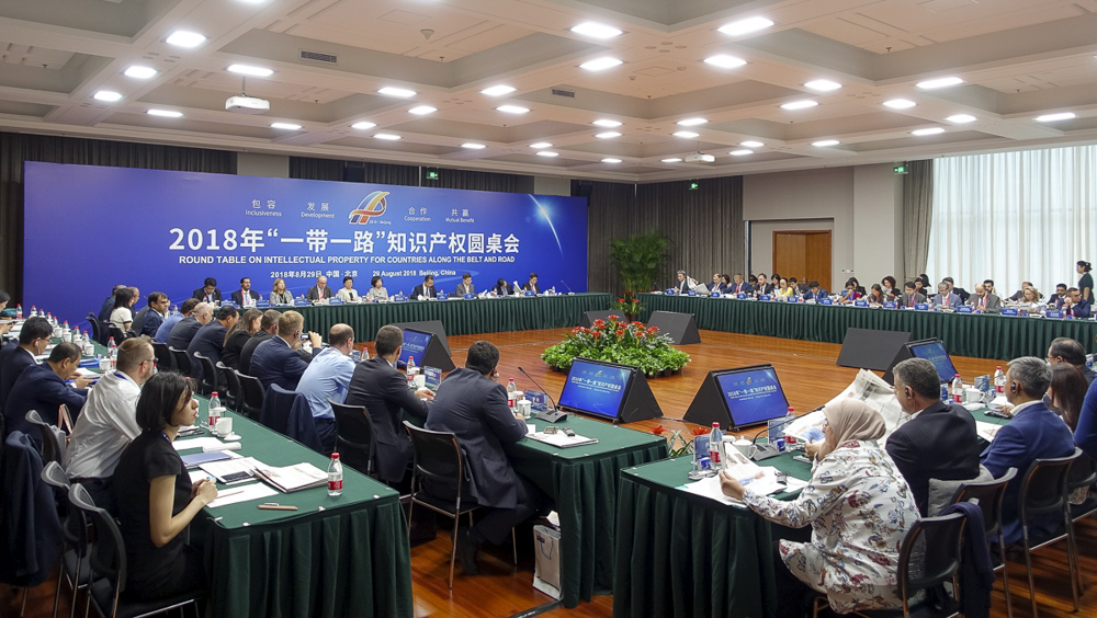 S. Tlevlessova speaks at the round table, August 29, 2018, Beijing